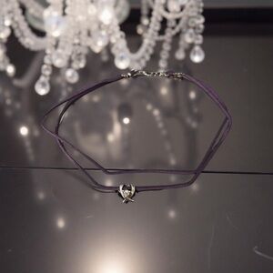 Chic Heart Pendant Necklace in Purple